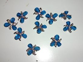 Spilla fiore bluette